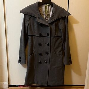 Soia & Kyo Charcoal Double-Breasted Pea Coat
